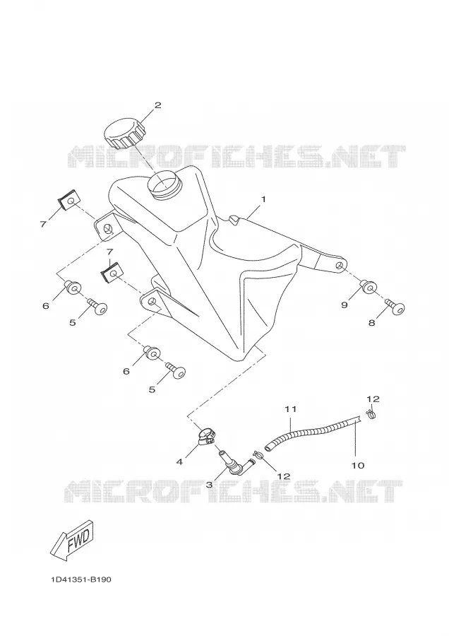 RESERVOIR D'HUILE Yamaha MOTO 50 2008 DTR  DT50RSM