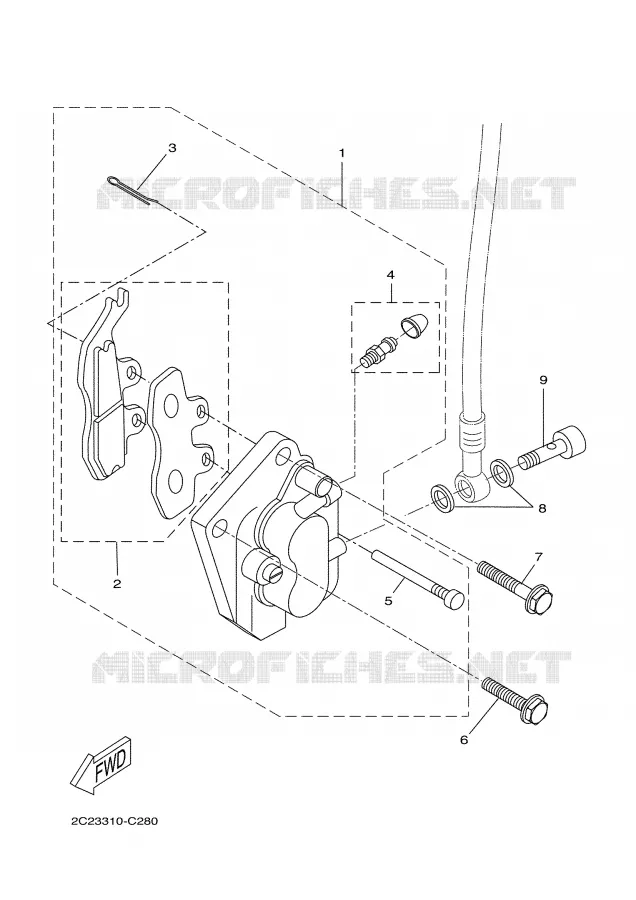 ETRIER DE FREIN AVANT 2 Yamaha MOTO 50 2004 DTR  DT50RSM
