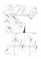 BEQUILLE / REPOSE PIEDS pour Yamaha DT50RSM de 2005