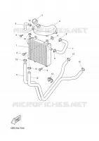 RADIATEUR / DURITES pour Yamaha AEROX 50 ROSSI de 2006