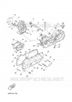 CARTER MOTEUR pour Yamaha AEROX 50 ROSSI de 2006