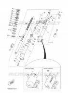 FOURCHE pour Yamaha AEROX 50 ROSSI de 2006