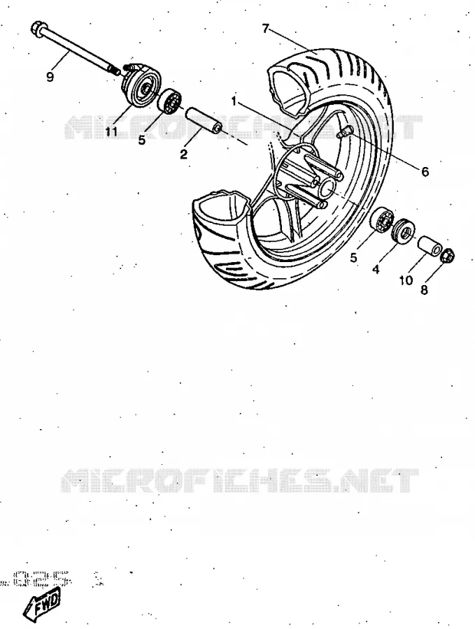 ROUE AVANT Yamaha SCOOTER 50 1997 NITRO  YQ50R