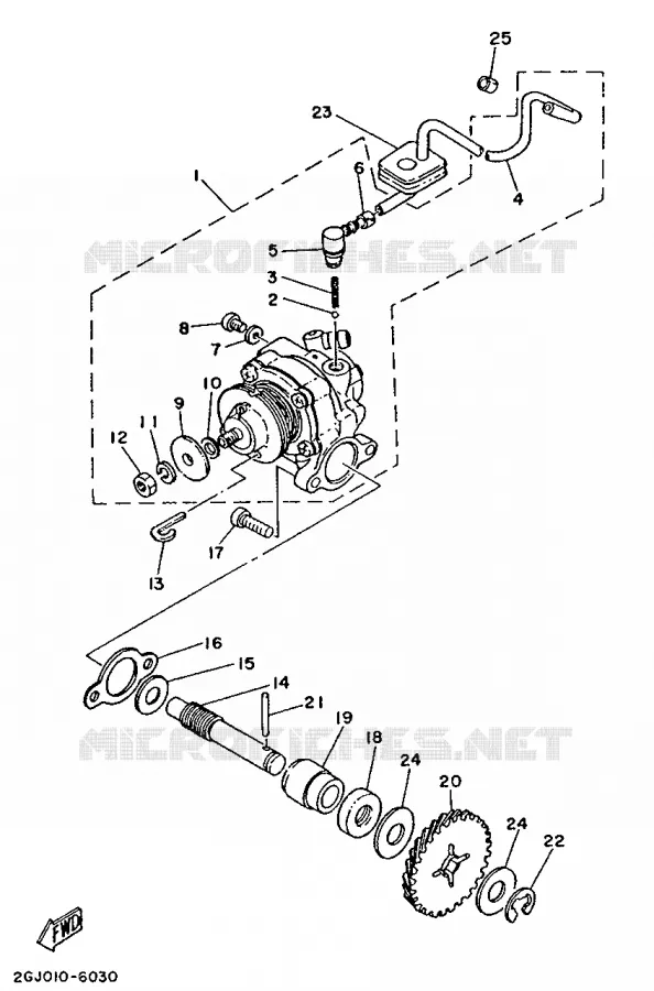 POMPE A HUILE Yamaha MOTO 50 1987 MINIMOTO  YSR50
