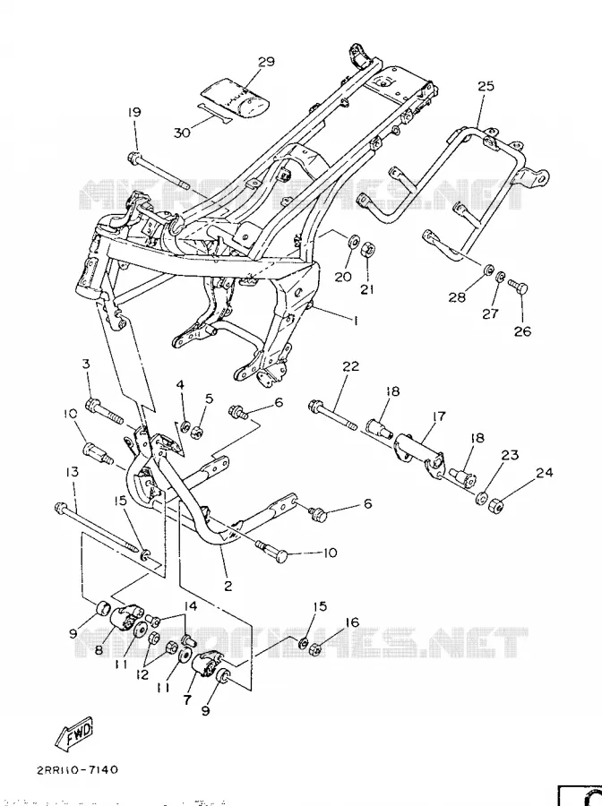 CADRE Yamaha MOTO 50 1987 MINIMOTO  YSR50
