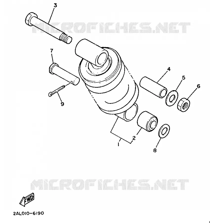 AMORTISSEUR ARRIERE Yamaha MOTO 50 1987 MINIMOTO  YSR50