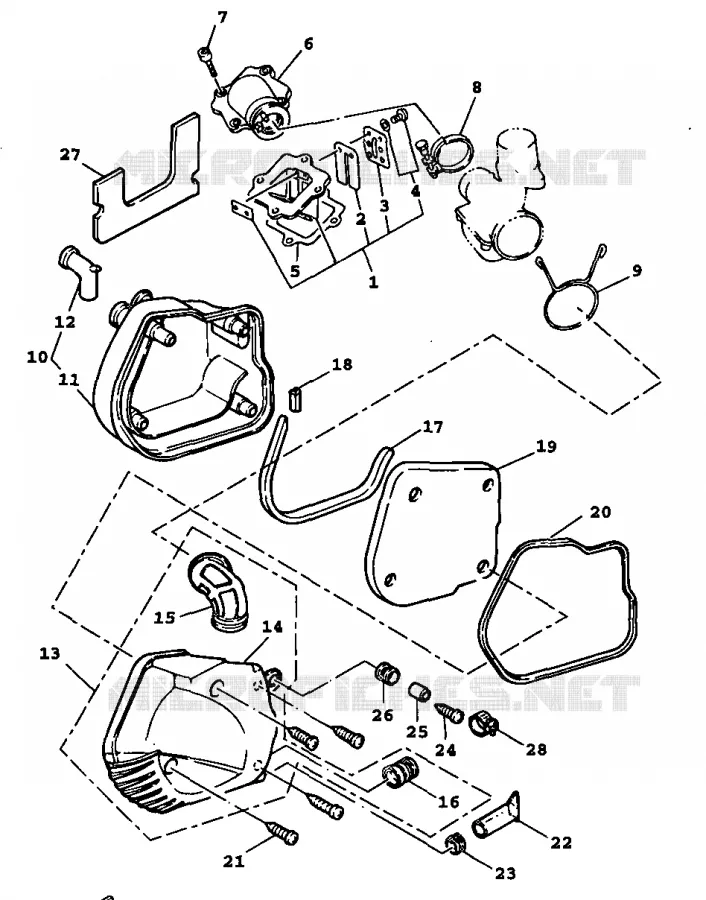 ECHAPPEMENT Yamaha SCOOTER 100 1999 BWS  YW100E