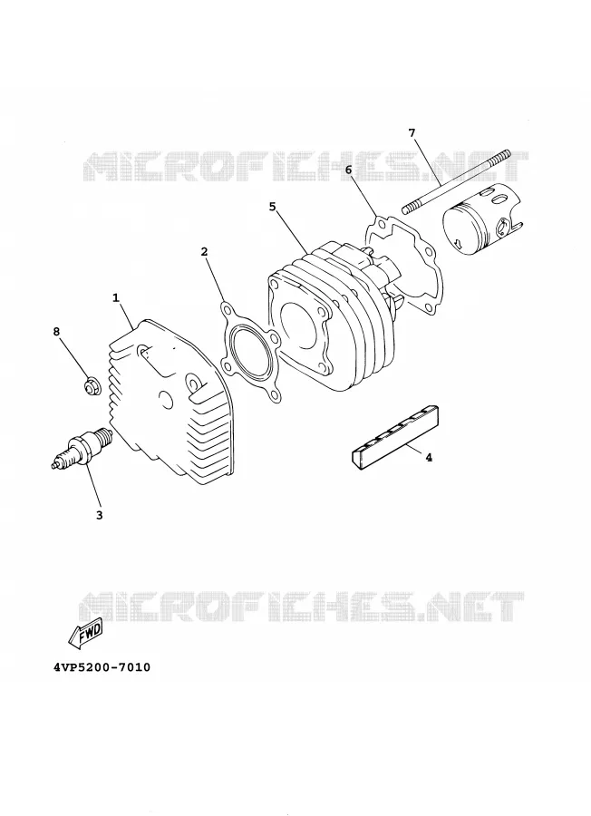CYLINDRE Yamaha SCOOTER 100 2001 BOOSTER  YW100E