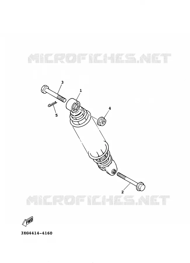 AMORTISSEUR ARRIERE Yamaha SCOOTER 100 2001 BOOSTER  YW100E