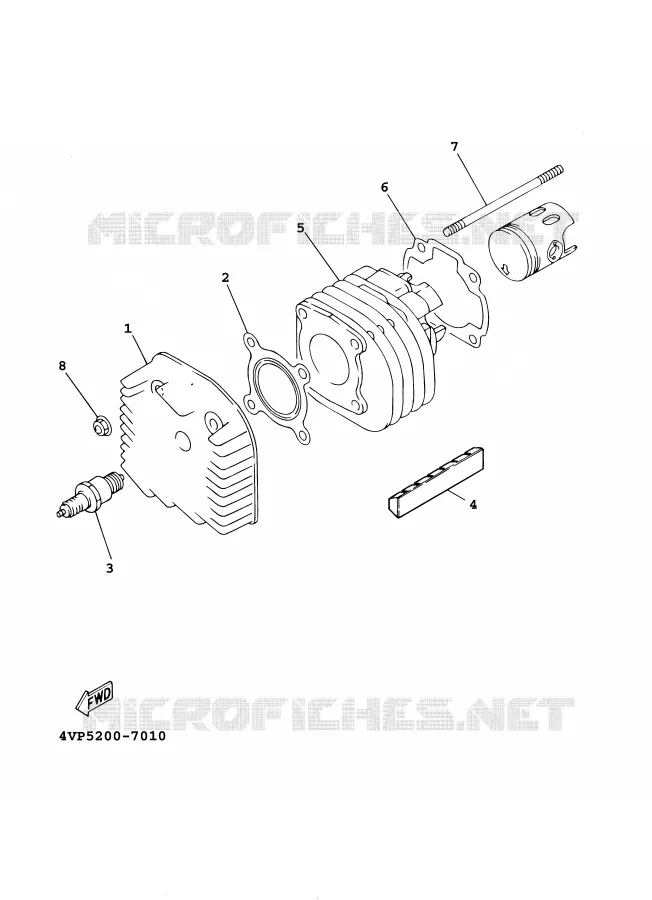 CYLINDRE Yamaha SCOOTER 100 2001 BOOSTER  YW100E