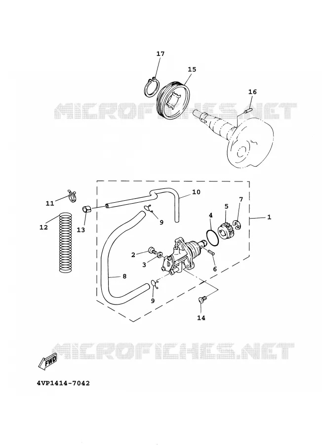 POMPE A HUILE Yamaha SCOOTER 100 2001 BOOSTER  YW100E