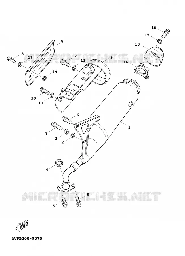 ECHAPPEMENT Yamaha SCOOTER 100 2001 BOOSTER  YW100E