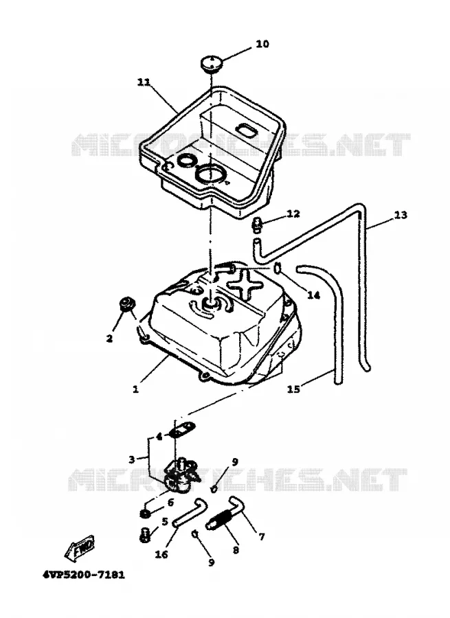 RESERVOIR A ESSENCE Yamaha SCOOTER 100 2000 BOOSTER  YW100T