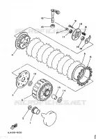 EMBRAYAGE DE DEMARREUR pour Yamaha YZ125S de 1986