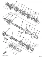 TRANSMISSION pour Yamaha YZ125S de 1986