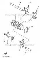 BARILLET DE SELECTION / FOURCHETTES pour Yamaha YZ125S de 1986