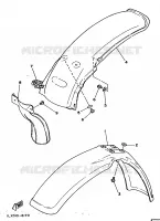 GARDE BOUE pour Yamaha YZ125S de 1986