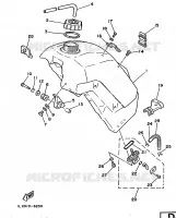 RESERVOIR A ESSENCE pour Yamaha YZ125S de 1986