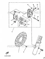 ETRIER DE FREIN AVANT pour Yamaha YZ125S de 1986