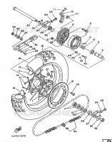 ROUE ARRIERE pour Yamaha YZ125S de 1986