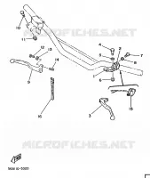 COMMODO / LEVIER pour Yamaha YZ125S de 1986