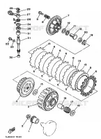 EMBRAYAGE DE DEMARREUR pour Yamaha YZ125 de 1989