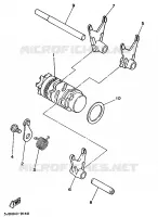 BARILLET DE SELECTION / FOURCHETTES pour Yamaha YZ125 de 1989