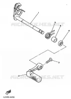 AXE DE SELECTEUR / PEDALE pour Yamaha YZ125 de 1989