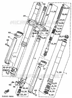FOURCHE pour Yamaha YZ125 de 1989