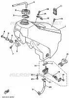 RESERVOIR A ESSENCE pour Yamaha YZ125 de 1989