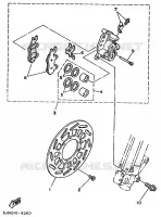 ETRIER DE FREIN AVANT pour Yamaha YZ125 de 1989
