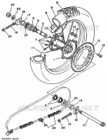 ROUE ARRIERE pour Yamaha YZ125 de 1989