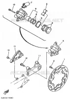 ETRIER DE FREIN ARRIERE pour Yamaha YZ125 de 1989
