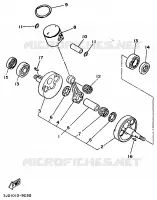 VILEBREQUIN / PISTON pour Yamaha YZ125 de 1989