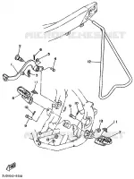 SUPPORT / REPOSE PIEDS pour Yamaha YZ125 de 1989