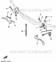 COMMODO / LEVIER pour Yamaha YZ125 de 1989