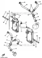 RADIATEUR / DURITES pour Yamaha YZ125 de 1989