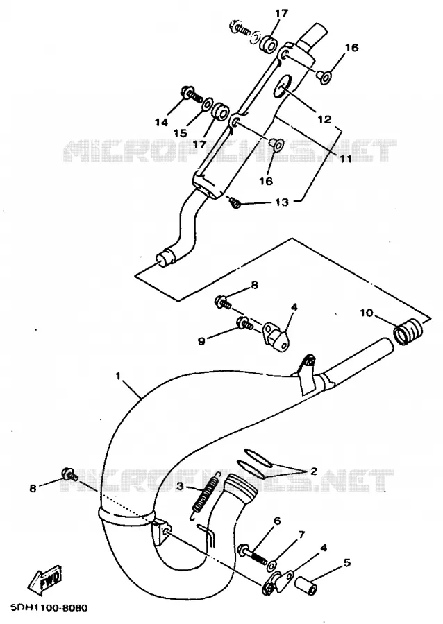 ECHAPPEMENT Yamaha MOTO 125 1998 YZ  YZ125