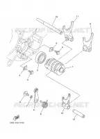 BARILLET DE SELECTION / FOURCHETTES pour Yamaha YZ125 de 2000