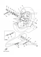 ROUE ARRIERE pour Yamaha YZ125 de 2000