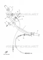 GUIDON ET CABLES pour Yamaha YZ125 de 2000