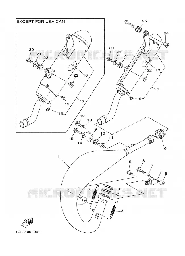 ECHAPPEMENT Yamaha MOTO 125 2006 YZ  YZ125