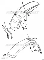 GARDE BOUE pour Yamaha YZ125B de 1991