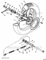 ROUE ARRIERE pour Yamaha YZ125B de 1991