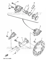 ETRIER DE FREIN ARRIERE pour Yamaha YZ125B de 1991
