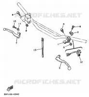 COMMODO / LEVIER pour Yamaha YZ125B de 1991