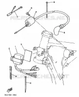 PARTIE ELECTRIQUE 1 pour Yamaha YZ125B de 1991