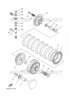 EMBRAYAGE DE DEMARREUR pour Yamaha YZ125J de 1997