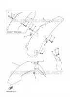GARDE BOUE pour Yamaha YZ125J de 1997