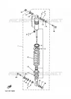 AMORTISSEUR ARRIERE pour Yamaha YZ125J de 1997
